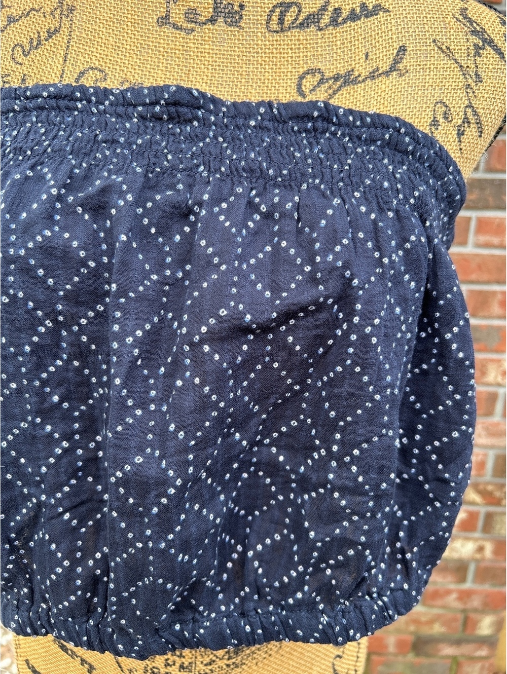 Universal Thread Navy Blue Strapless Crop Top XL
